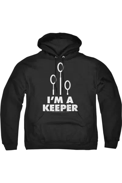 Gildan Harry Potter Keeper Adult Pull Over Hoodie / Hooded Sweatshirt In Black