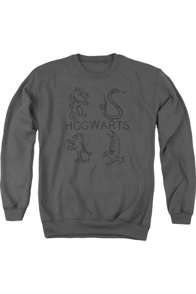 Gildan Harry Potter Literary Crests Adult Crewneck Sweatshirt In Pink