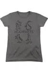 Gildan Harry Potter Literary Crests Short Sleeve Womens Tee / T-shirt In Pink