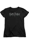 Gildan Harry Potter Logo Short Sleeve Womens Tee / T-shirt In Black