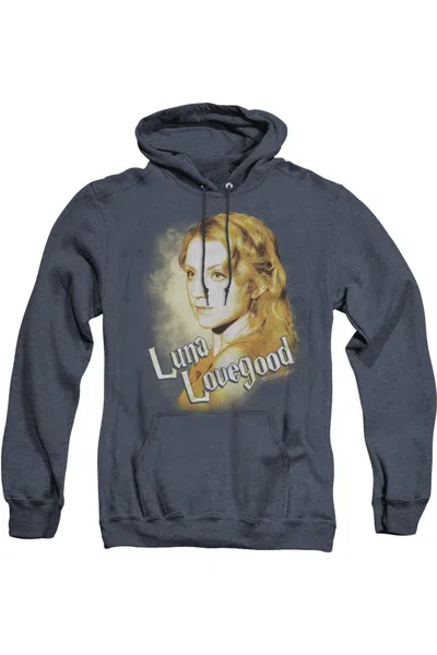 Gildan Harry Potter Luna Closeup Adult Heather Hoodie / Hooded Sweatshirt In Blue