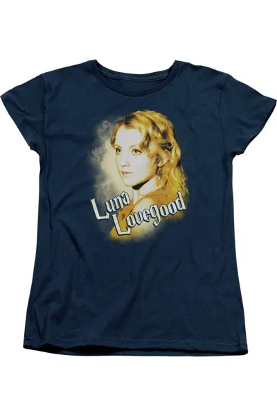 Gildan Harry Potter Luna Closeup Short Sleeve Womens Tee / T-shirt In Blue