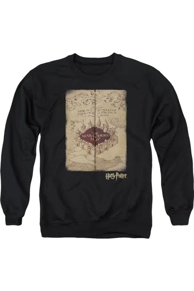 Gildan Harry Potter Marauders Map Adult Crewneck Sweatshirt In Black