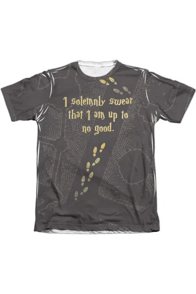 Gildan Harry Potter Marauders Map Adult Poly/cotton Short Sleeve Tee / T-shirt In White