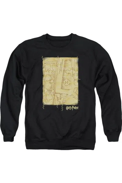 Gildan Harry Potter Marauders Map Interior Adult Crewneck Sweatshirt In Black