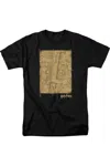 Gildan Harry Potter Marauders Map Interior Short Sleeve Adult Tee / T-shirt In Black