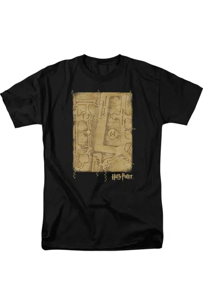Gildan Harry Potter Marauders Map Interior Short Sleeve Adult Tee / T-shirt In Black