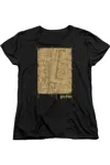 Gildan Harry Potter Marauders Map Interior Short Sleeve Womens Tee / T-shirt In Black
