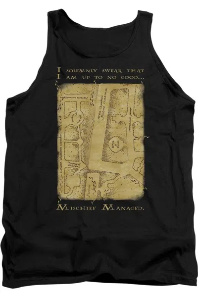 Gildan Harry Potter Marauders Map Interior Words Adult Tank Top In Black