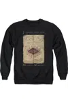 Gildan Harry Potter Marauders Map Words Adult Crewneck Sweatshirt In Black