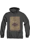 Gildan Harry Potter Marauders Map Words Adult Heather Hoodie / Hooded Sweatshirt In Black