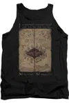 Gildan Harry Potter Marauders Map Words Adult Tank Top In Black
