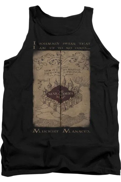 Gildan Harry Potter Marauders Map Words Adult Tank Top In Black