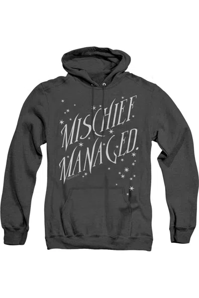 Gildan Harry Potter Mischief Managed 4 Adult Heather Hoodie / Hooded Sweatshirt In Black