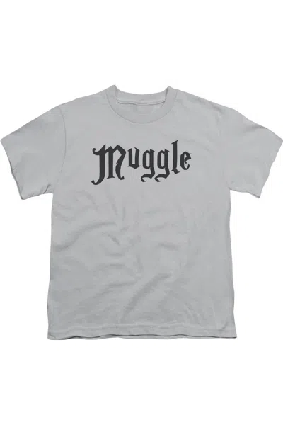 Gildan Kids' Harry Potter Muggle Short Sleeve Youth Tee / T-shirt In Gray