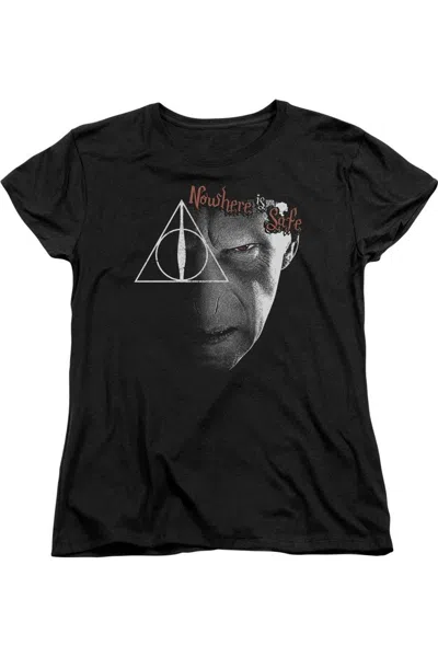 Gildan Harry Potter Nowhere Is Safe Short Sleeve Womens Tee / T-shirt In Black