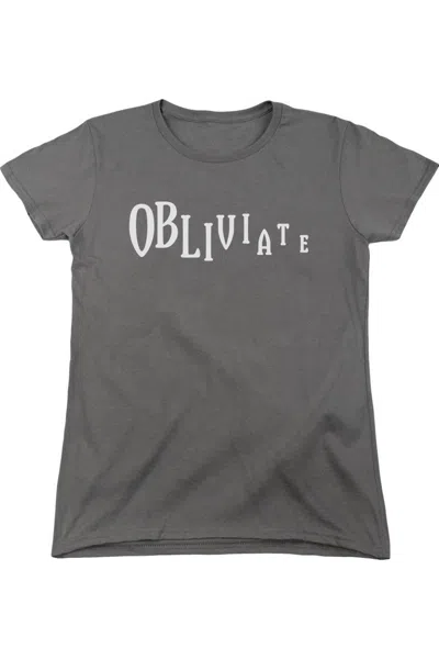 Gildan Harry Potter Obliviate Short Sleeve Womens Tee / T-shirt In Pink