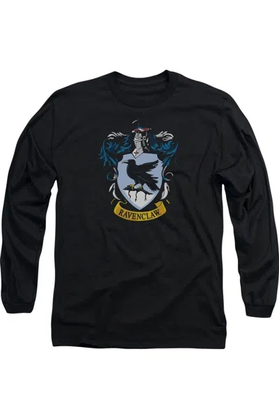 Gildan Harry Potter Ravenclaw Crest Long Sleeve Adult Tee / T-shirt In Black