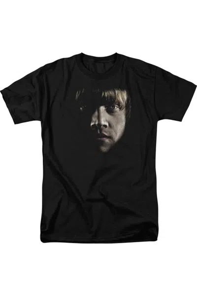 Gildan Harry Potter Ron Poster Head Short Sleeve Adult Tee / T-shirt In Black