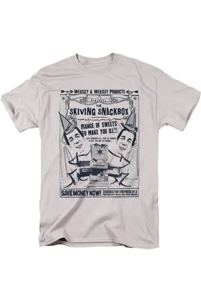 Gildan Harry Potter Skiving Snackbox Short Sleeve Adult Tee / T-shirt In Silver