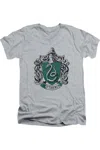 Gildan Harry Potter Slytherin Crest Short Sleeve Adult V Neck Premium Cotton Tee / T-shirt In Multi