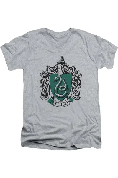 Gildan Harry Potter Slytherin Crest Short Sleeve Adult V Neck Premium Cotton Tee / T-shirt In Multi
