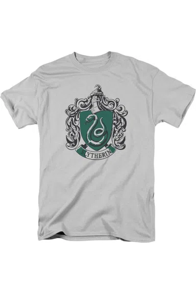 Gildan Harry Potter Slytherine Crest Short Sleeve Adult Tee / T-shirt In Silver