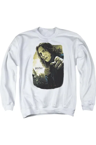 Gildan Harry Potter Snape Poster Adult Crewneck Sweatshirt In White