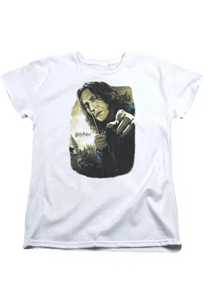 Gildan Harry Potter Snape Poster Short Sleeve Womens Tee / T-shirt In White