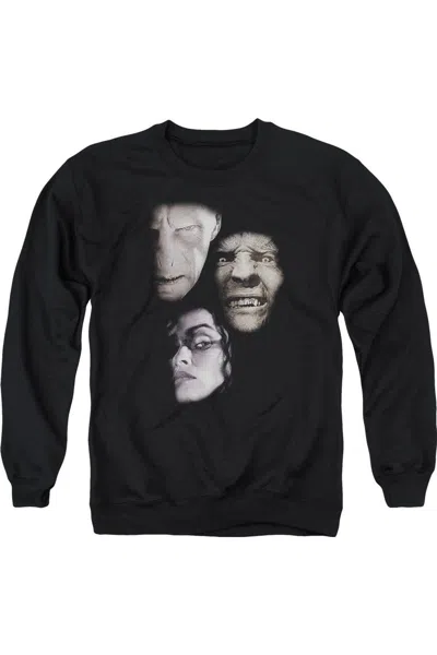 Gildan Harry Potter Villian Heads Adult Crewneck Sweatshirt In Black