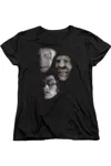Gildan Harry Potter Villian Heads Short Sleeve Womens Tee / T-shirt In Black