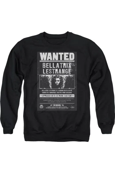 Gildan Harry Potter Wanted Bellatrix Adult Crewneck Sweatshirt In Black