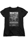 Gildan Harry Potter Wanted Bellatrix Short Sleeve Womens Tee / T-shirt In Black