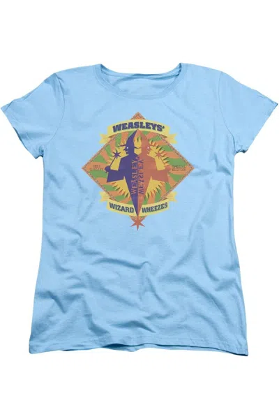 Gildan Harry Potter Wizard Wheezes Short Sleeve Womens Tee / T-shirt In Blue
