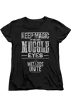 Gildan Harry Potter Wizards Unite Wizards Unite Logo Short Sleeve Women´s Tee / T-shirt In Black
