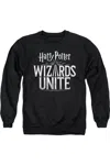 Gildan Harry Potter Wizards Unite Wizards Unite Logo Adult Crewneck Sweatshirt In Black
