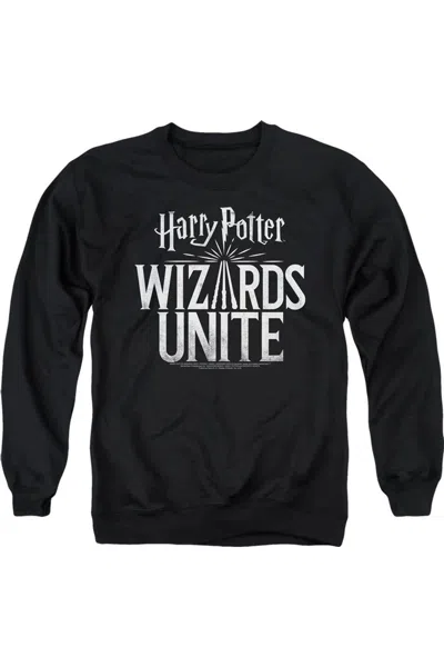 Gildan Harry Potter Wizards Unite Wizards Unite Logo Adult Crewneck Sweatshirt In Black