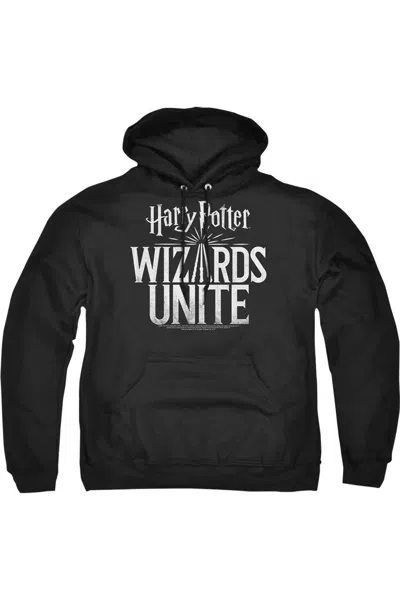 Gildan Harry Potter Wizards Unite Wizards Unite Logo Adult Pull Over Hoodie / Hooded Sweatshirt In Black