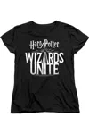 Gildan Harry Potter Wizards Unite Wizards Unite Logo Short Sleeve Women´s Tee / T-shirt In Black