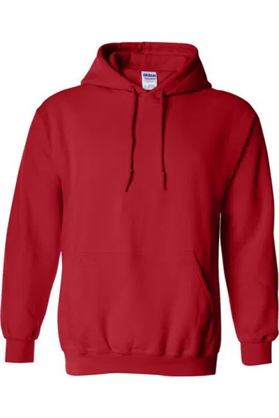 Gildan Heavy Blend Adult Unisex Hooded Sweatshirt/hoodie In Red