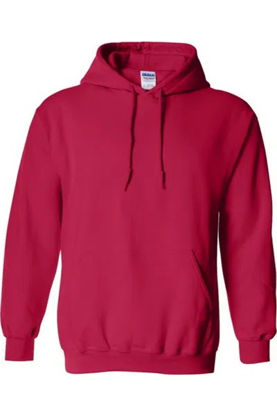 Gildan Heavy Blend Adult Unisex Hooded Sweatshirt/hoodie In Red