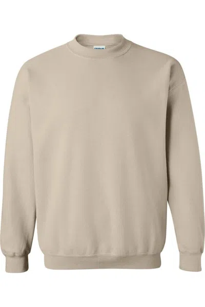 Gildan Heavy Blend Crewneck Sweatshirt In Beige