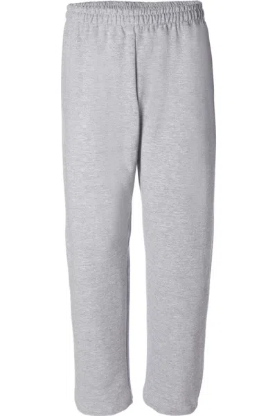 Gildan Heavy Blend Open-bottom Sweatpants In Gray