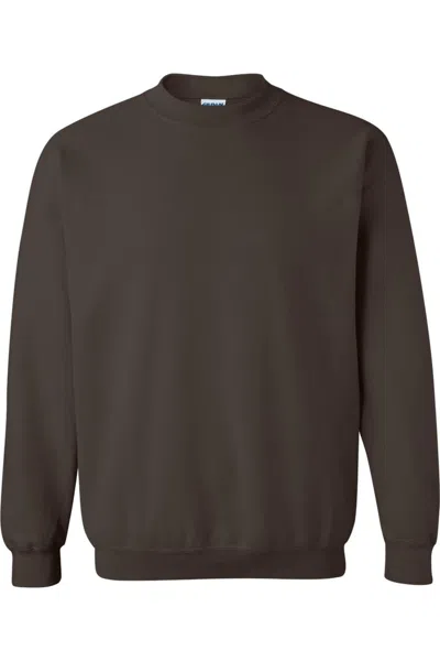 Gildan Heavy Blend Unisex Adult Crewneck Sweatshirt In Brown