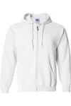 Gildan Heavy Blend Unisex Adult Full Zip Hooded Sweatshirt Top In White