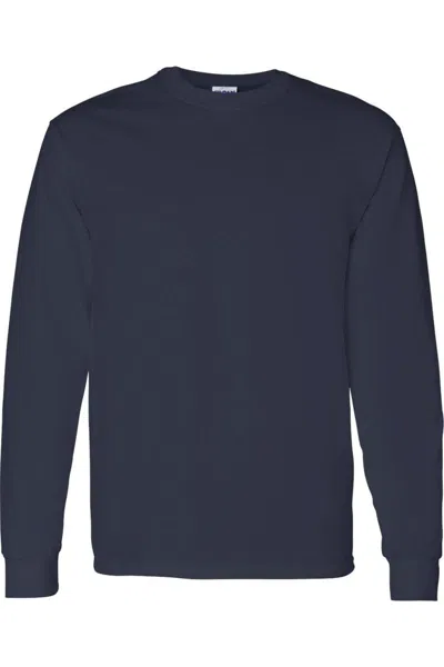 Gildan Heavy Cotton Long Sleeve T-shirt In Blue