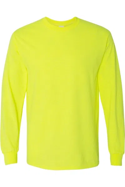 Gildan Heavy Cotton Long Sleeve T-shirt In Yellow