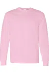 Gildan Heavy Cotton Long Sleeve T-shirt In Pink