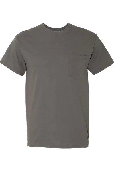 Gildan Heavy Cotton Pocket T-shirt In Pink