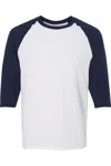 Gildan Heavy Cotton Raglan Three-quarter Sleeve T-shirt In Multi